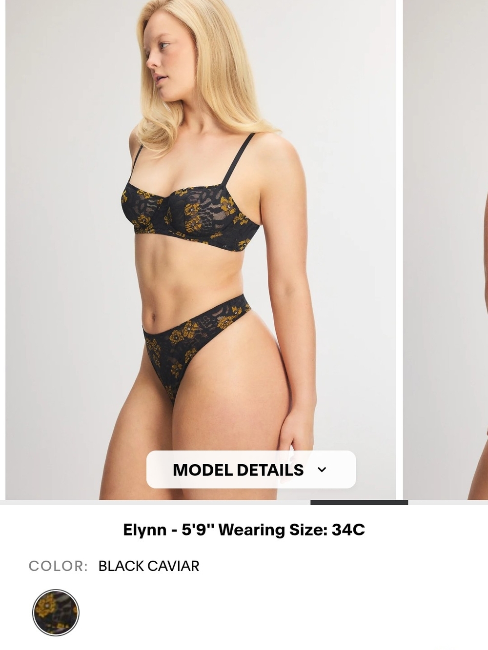 Savage X Fenty Feline Floral Unlined Balconette Bra & Cheeky Panty Set - Picture 5 of 14
